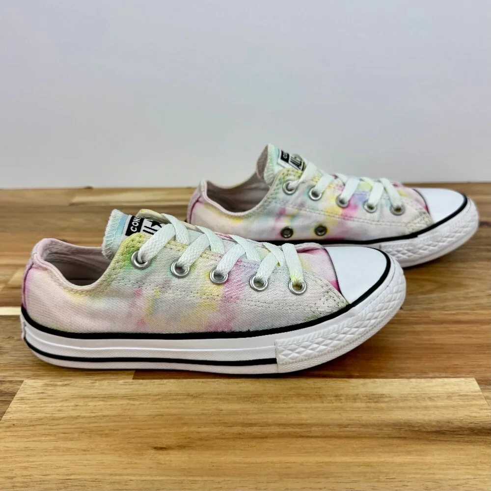 Converse Chuck Taylor All Star Low Top‎ Pastel Tie Dye Sneakers Youth 1 Rainbow